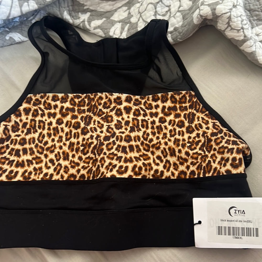 Black Leopard All Star Bra